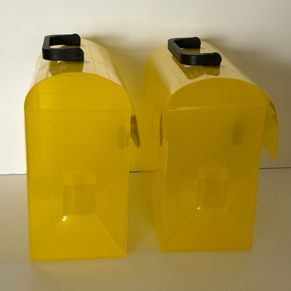 🆓 - Set of (2) Plastic Yellow Carry Cases for Toy Storage - Free With Purchase - Picture 3 of 16